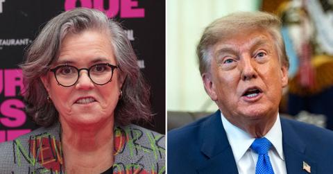 Photo of Rosie O'Donnell and Donald Trump.