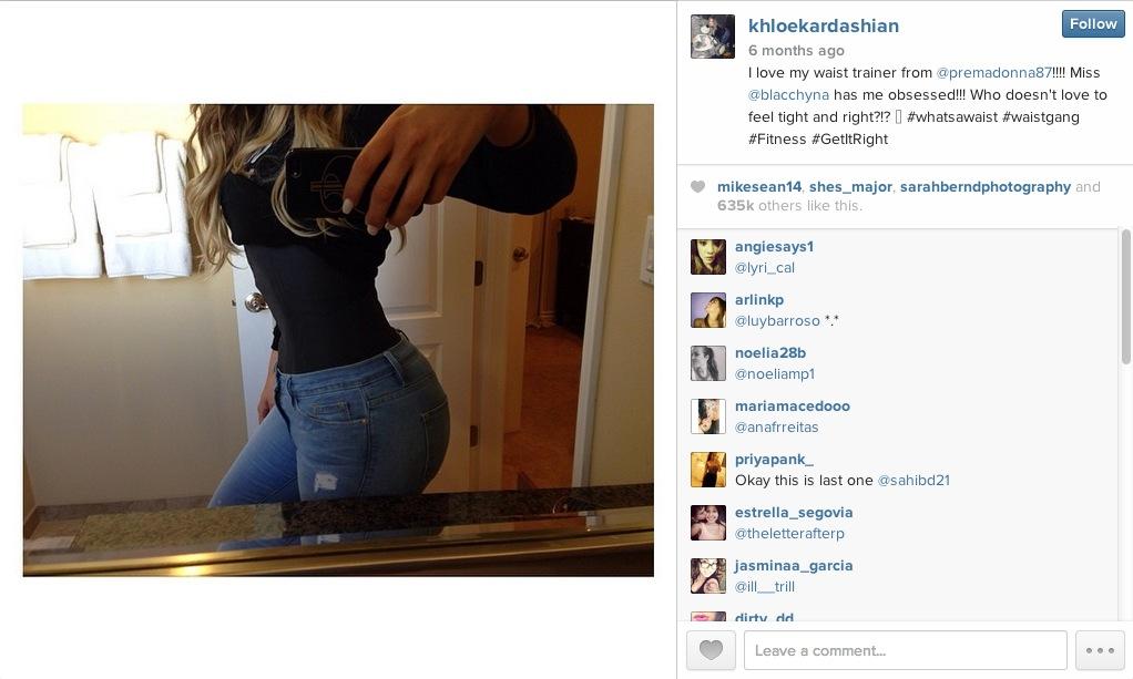 Khloe kardashian waist training