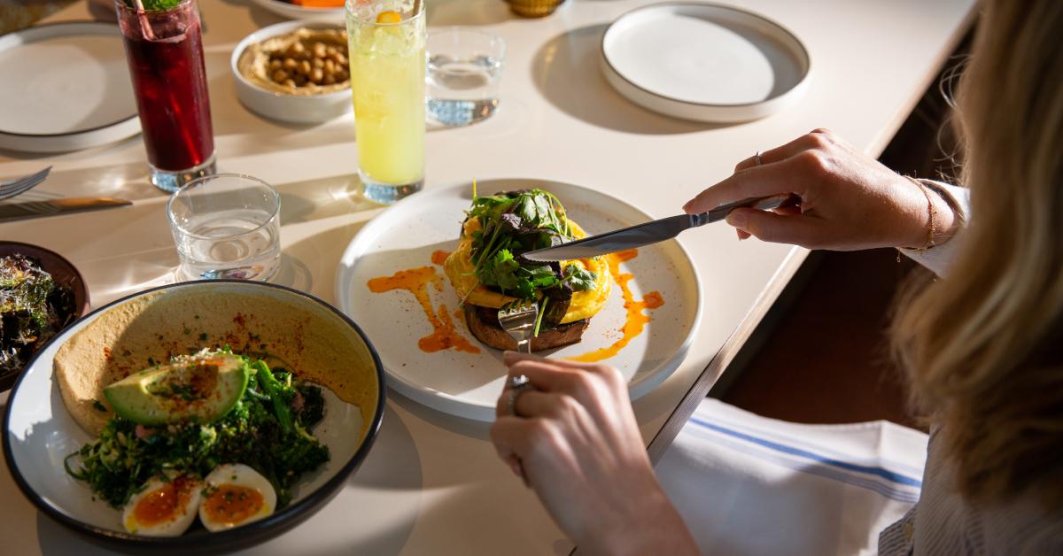 Image of Two Hands serves up globally inspired dishes in a bright, laid-back space that’s as Instagram-worthy as it is delicious.