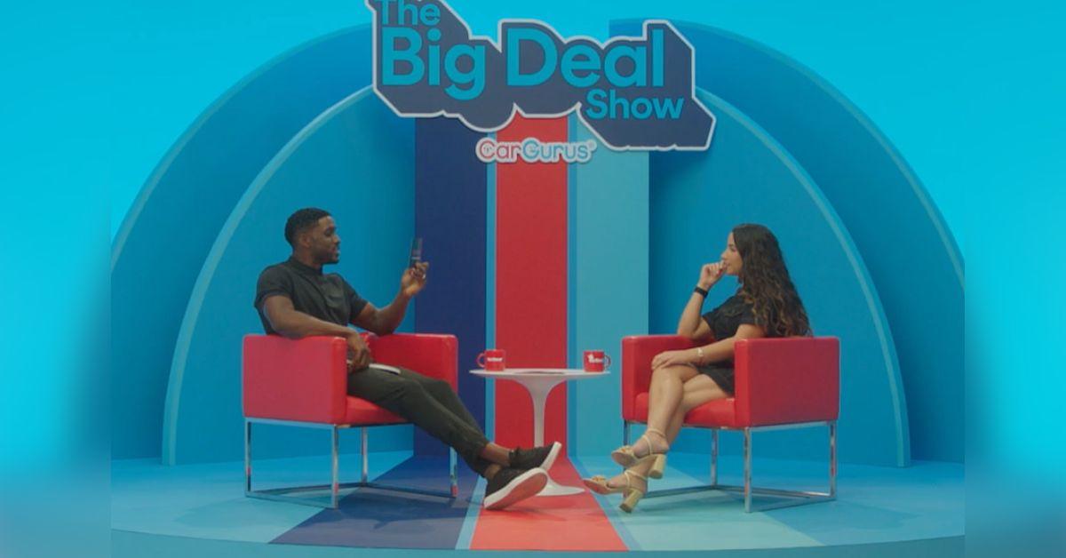 image of Aly Raisman sat down with Reggie Bush to talk about cars and money. 