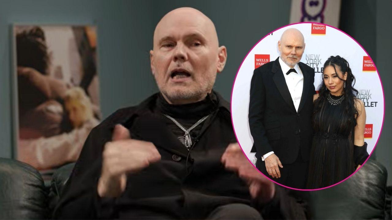 Split photo of Billy Corgan and Chloe Mendel 