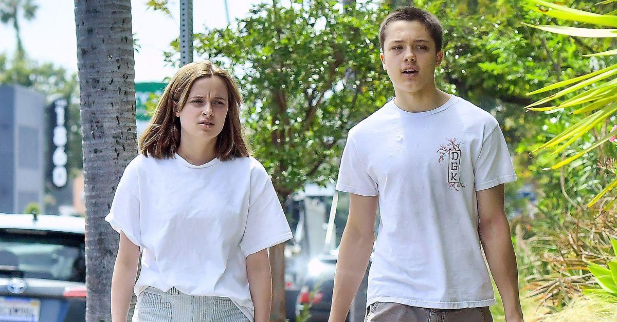 image of Vivienne and Knox Jolie-Pitt were photographed in a rare outing.