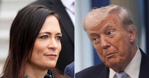 split of Stephanie Grisham and Donald Trump.