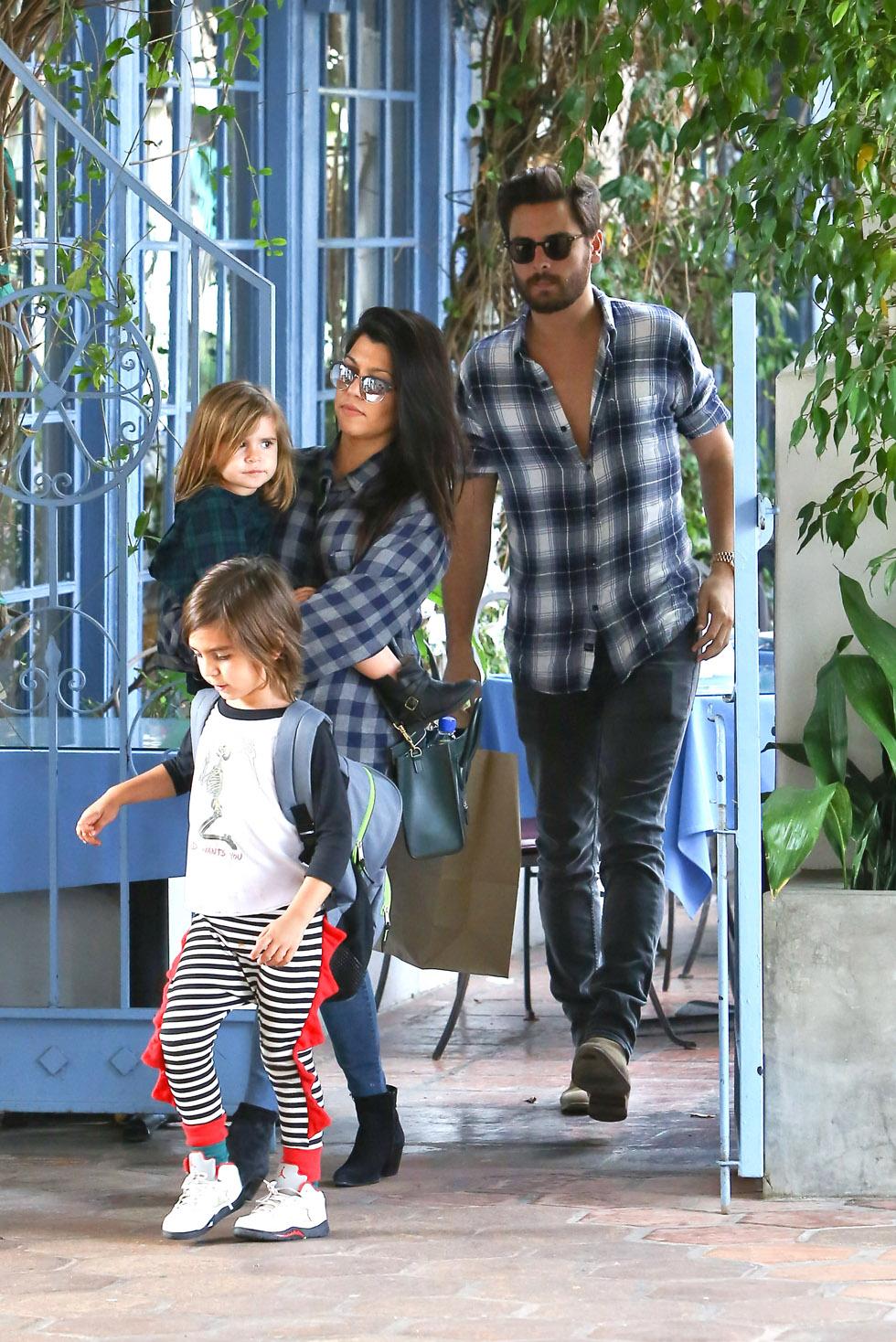 *EXCLUSIVE* Kourtney Kardashian and Scott Disick take Penelope and Mason to Toy Crazy Store