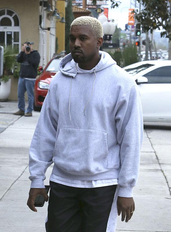 Kanye West Heads To His Office In Calabasas