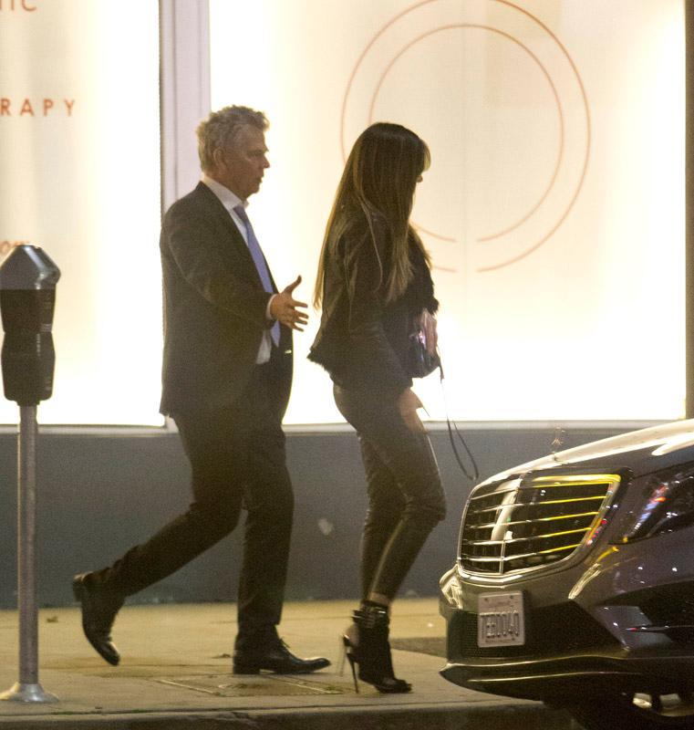 EXCLUSIVE: David Foster seen leaving &#8216;Live Nude Girls Strip Club&#8217; with a stunning Mystery Girl in leather pants and high heels that wasn&#8217;t his current girlfriend Christie Brinkley in Los Angeles, CA