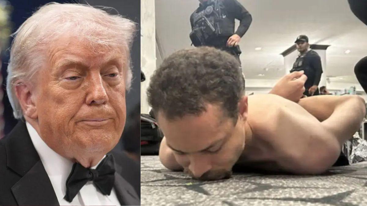 Composite photo of Donald Trump and Cole Tomas Allen