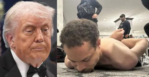 Composite photo of Donald Trump and Cole Tomas Allen