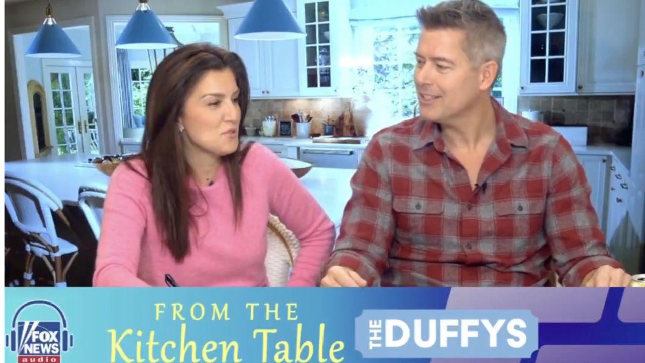 Image of Transportation Secretary Sean Duffy and 'Fox News' host Rachel Campos-Duffy, both 54, are being ribbed online over a resurfaced podcast clip about their romantic playlist.