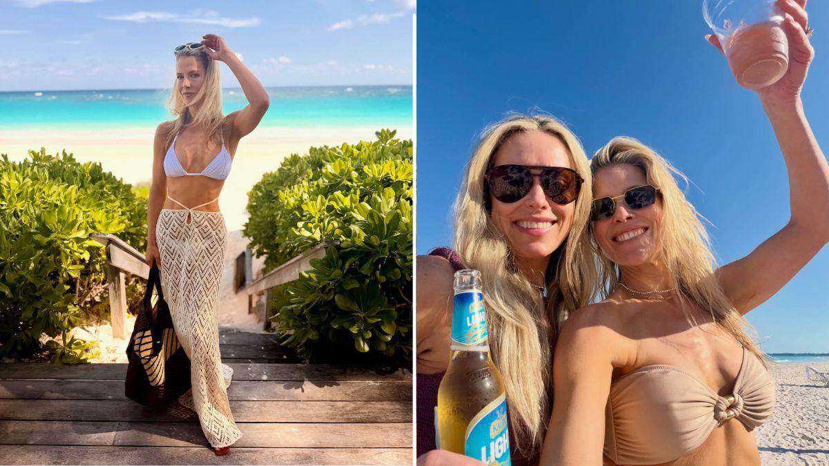 image of Ali Larter celebrated her 50th birthday in a white bikini on a tropical trip.