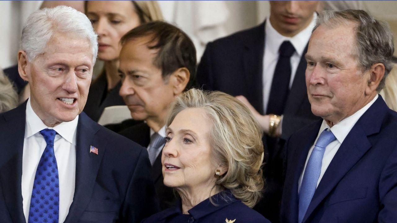 image of bill Clinton George w bush