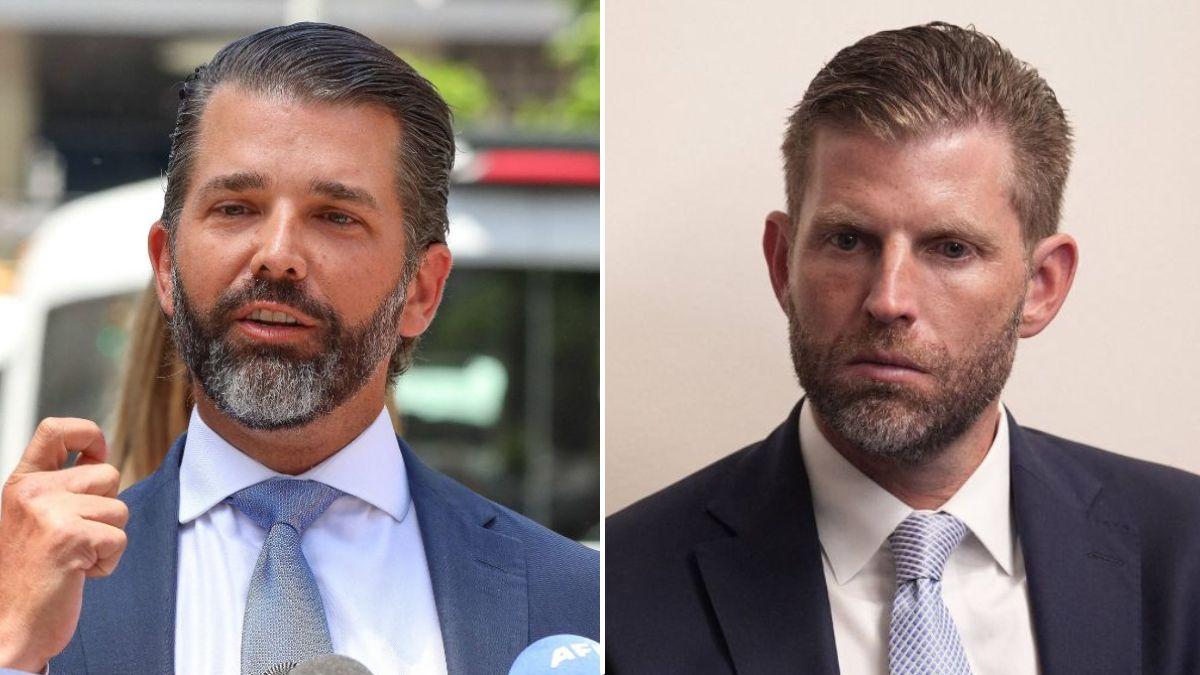 split image of Donald Trump Jr and Eric Trump