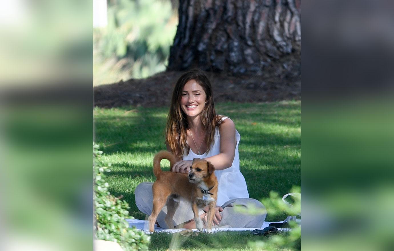 minka kelly with dog fred