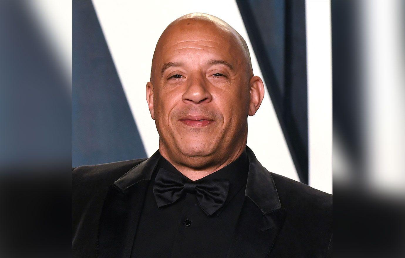 Vin Diesel doing the Rock raising eyebrow meme