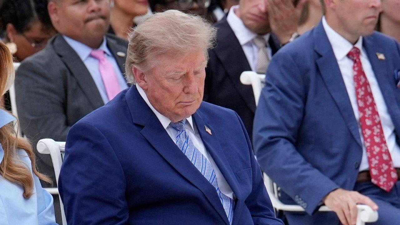 Image of He showed a montage of Donald Trump appearing to nod off at public events.