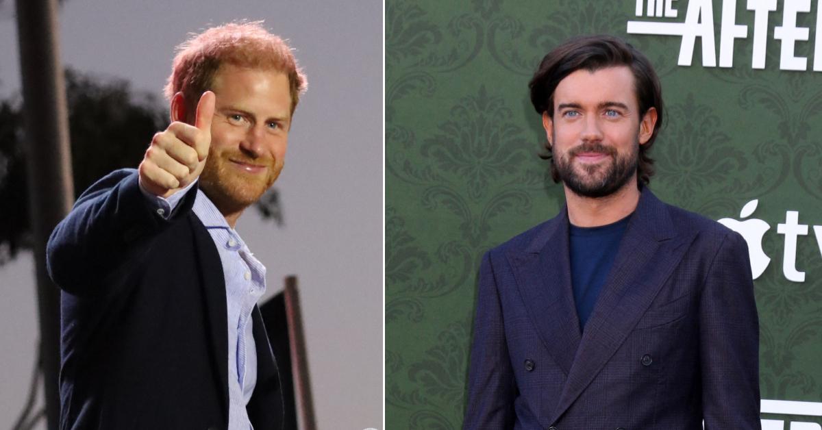 Photo of Prince Harry; picture of Jack Whitehall.