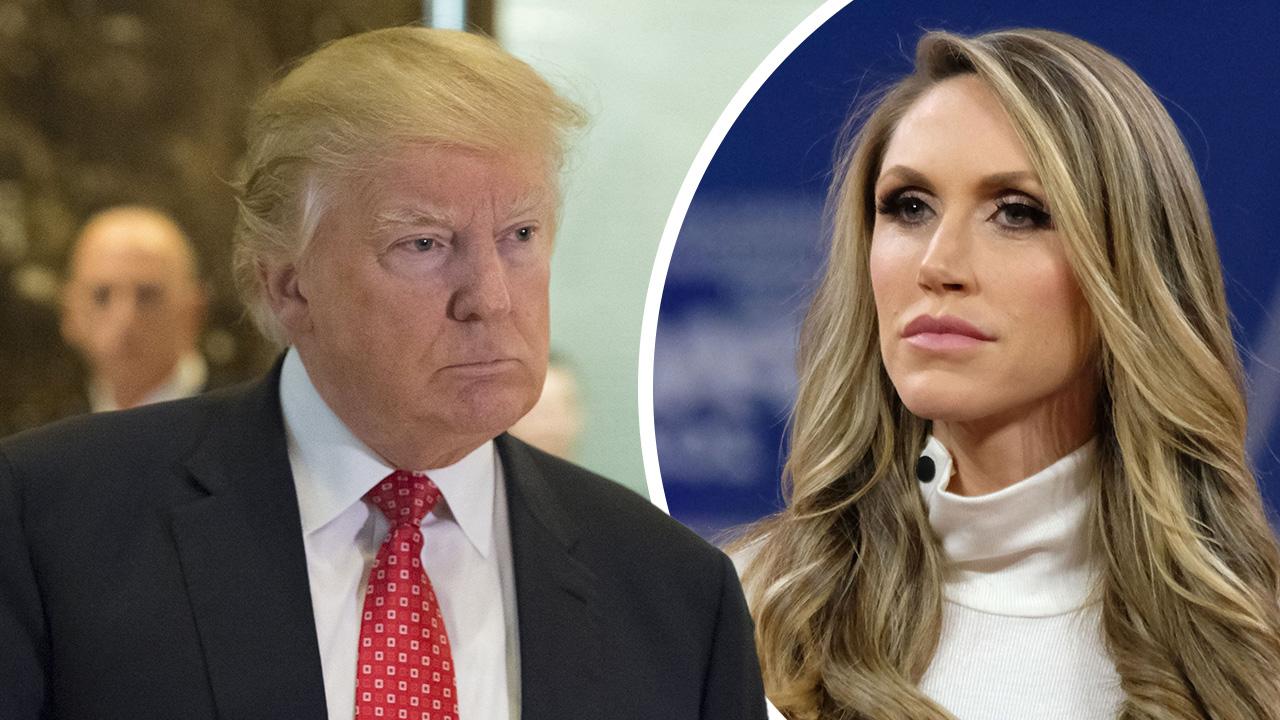 Composite photos of Donald Trump and Lara Trump.