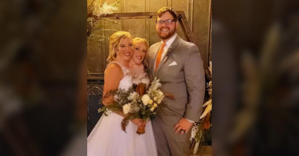 Photo of Abby Hensel and Josh Bowling tied the knot in 2021.