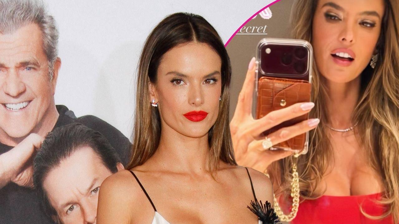 alessandra ambrosio tight red latex dress