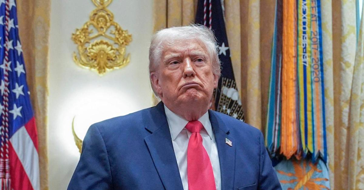 Image of Donald Trump is frequently spotted with bruises on his hand.