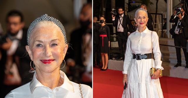helen mirren and taylor hackford at cannes
