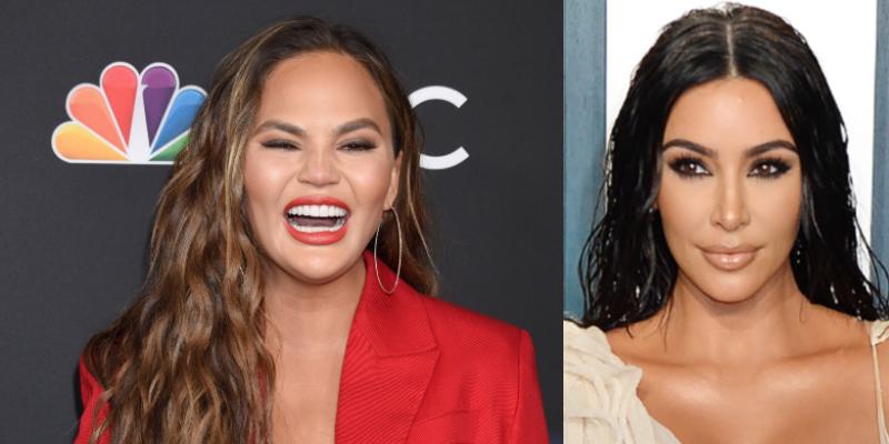 Chrissy Teigen Models & Supports Kim Kardashian's Maternity Skims  Collection, Chrissy Teigen, Kim Kardashian