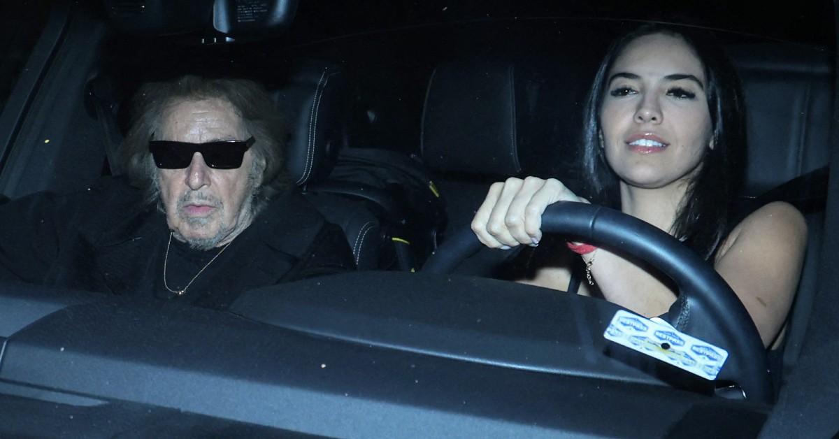 Photo of Al Pacino and Noor Alfallah. 