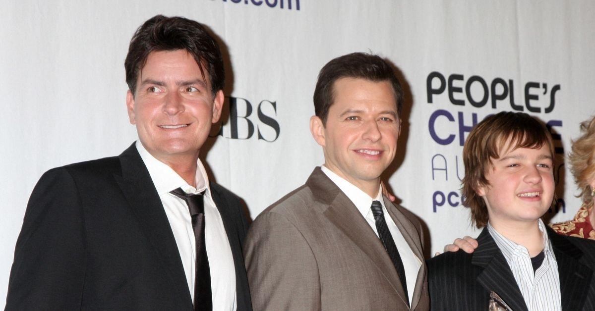 Photo of Jon Cryer, Charlie Sheen and Angus Jones