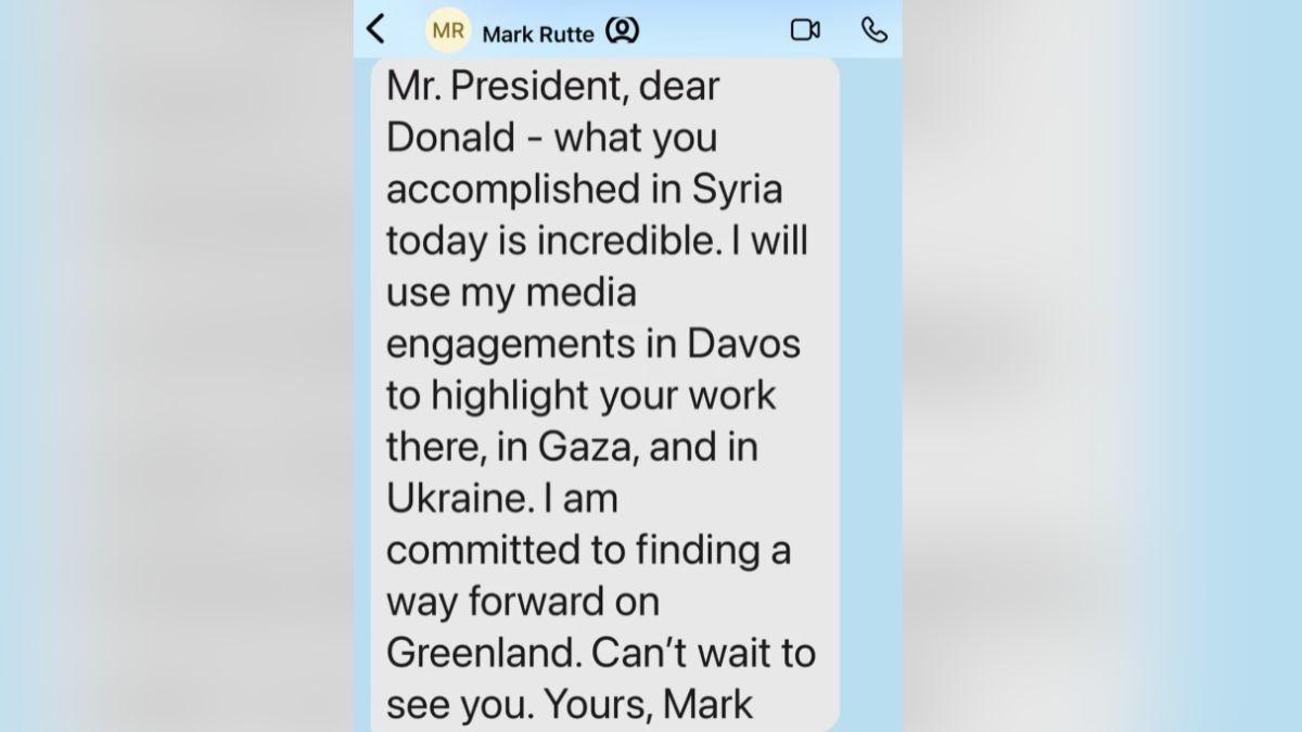 image of Donald Trump shared another text message with NATO leader Mark Rutte.