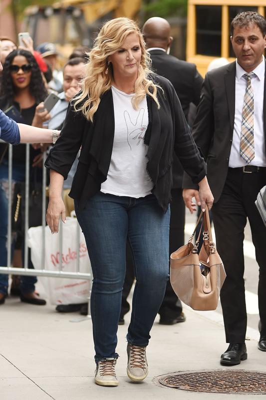 Trisha Yearwood departs after an appearance at AOL Build