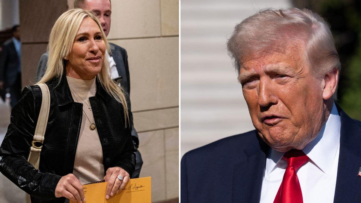 split of Marjorie Taylor Greene & Donald Trump.