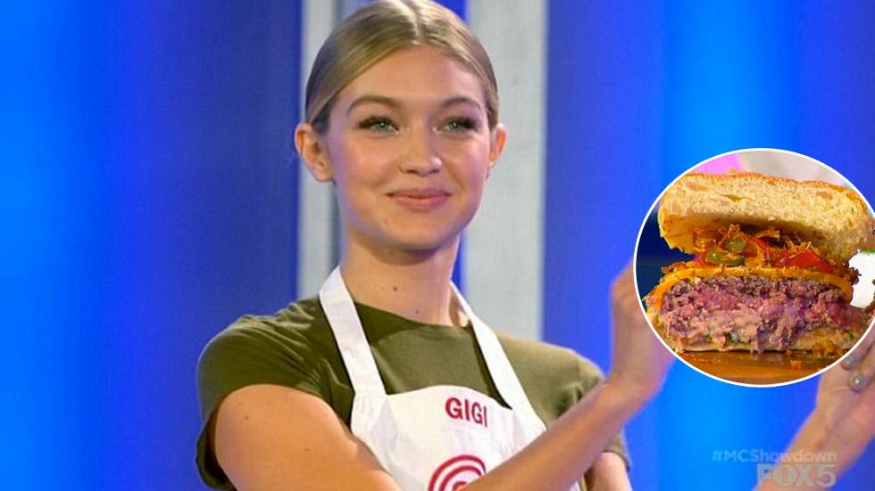 Gigi Hadid devours gourmet burger on The Tonight Show after