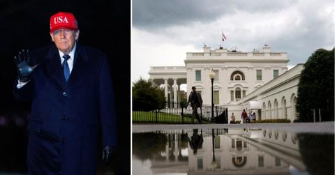 split image of Donald Trump and the White House