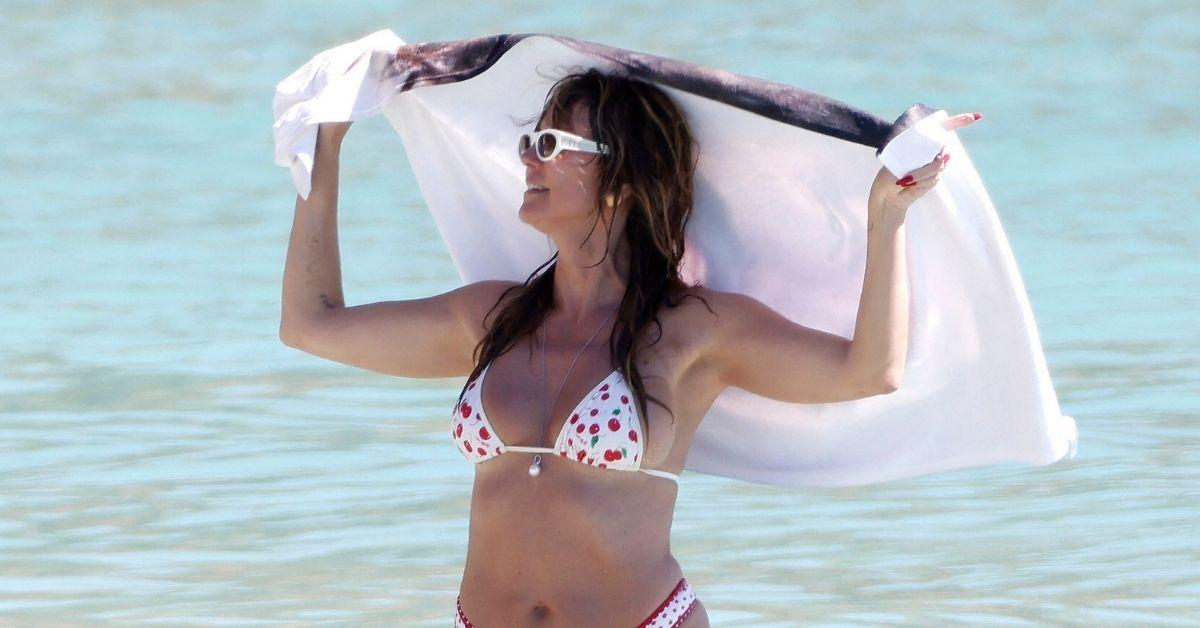 image of Heidi Klum enjoyed a tropical vacation in St. Barths with husband Tom Kaulitz.