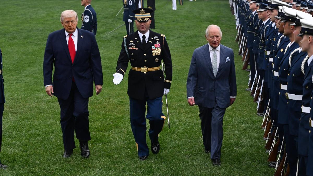 image of King Charles is in town to visit Donald Trump. 