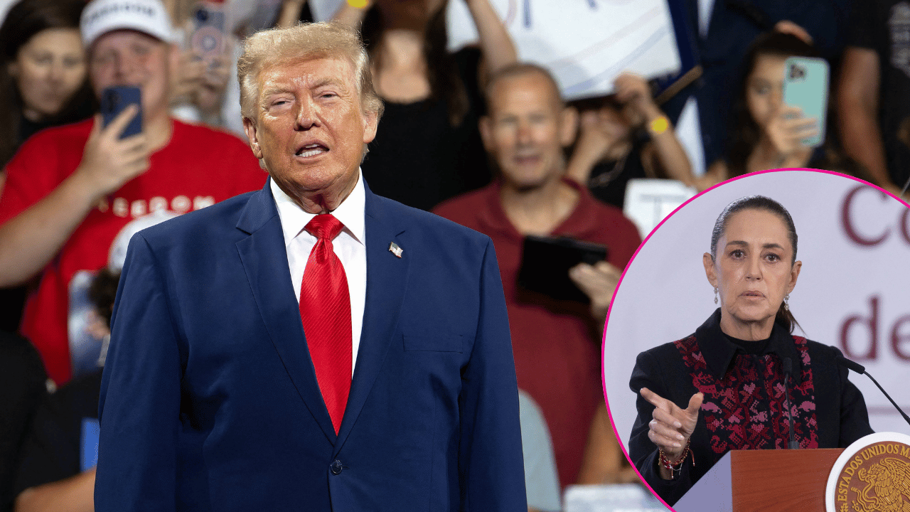 Image of Donald Trump said he adopted the pronunciation from Mexican President Claudia Sheinbaum.