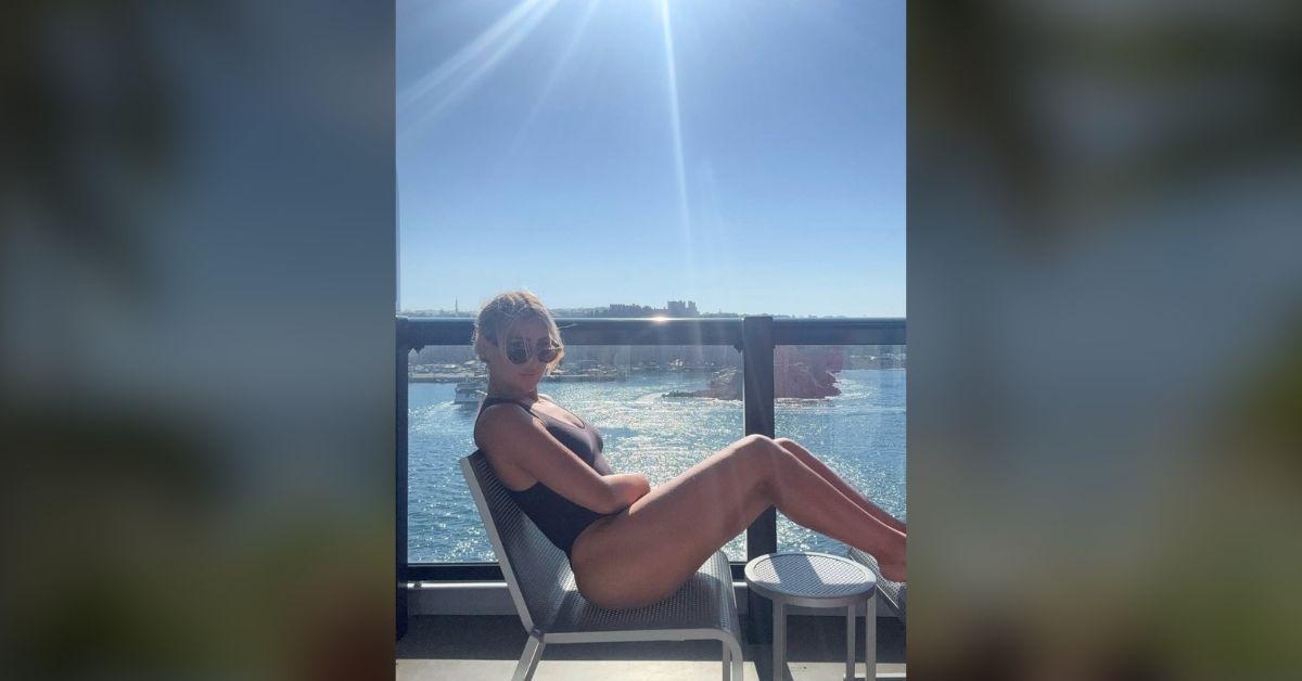 Image of Emma Slater enjoyed a tropical getaway.