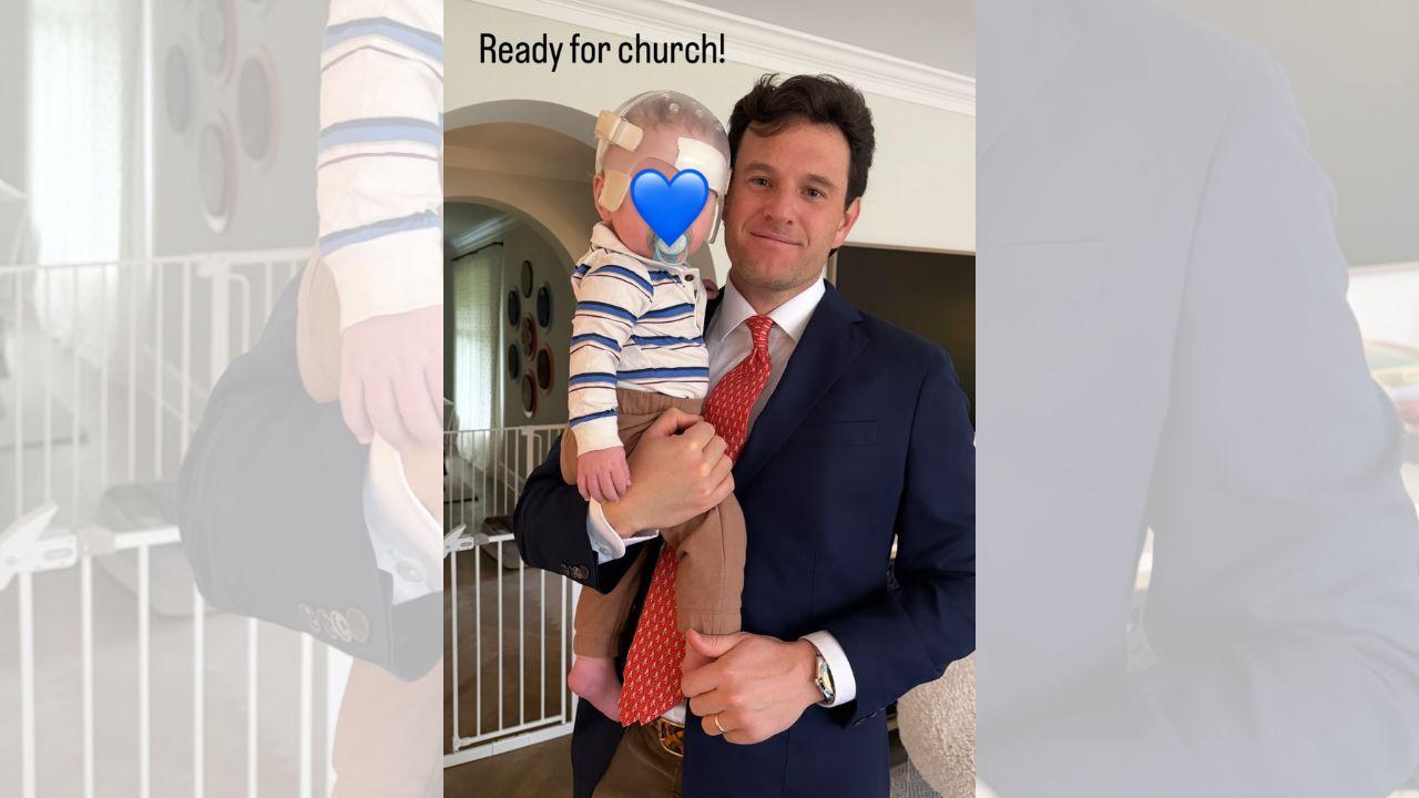 Image of Alyssa Farah Griffin keeps her son's face private on social media, covering him with a blue heart in the sweet snap.