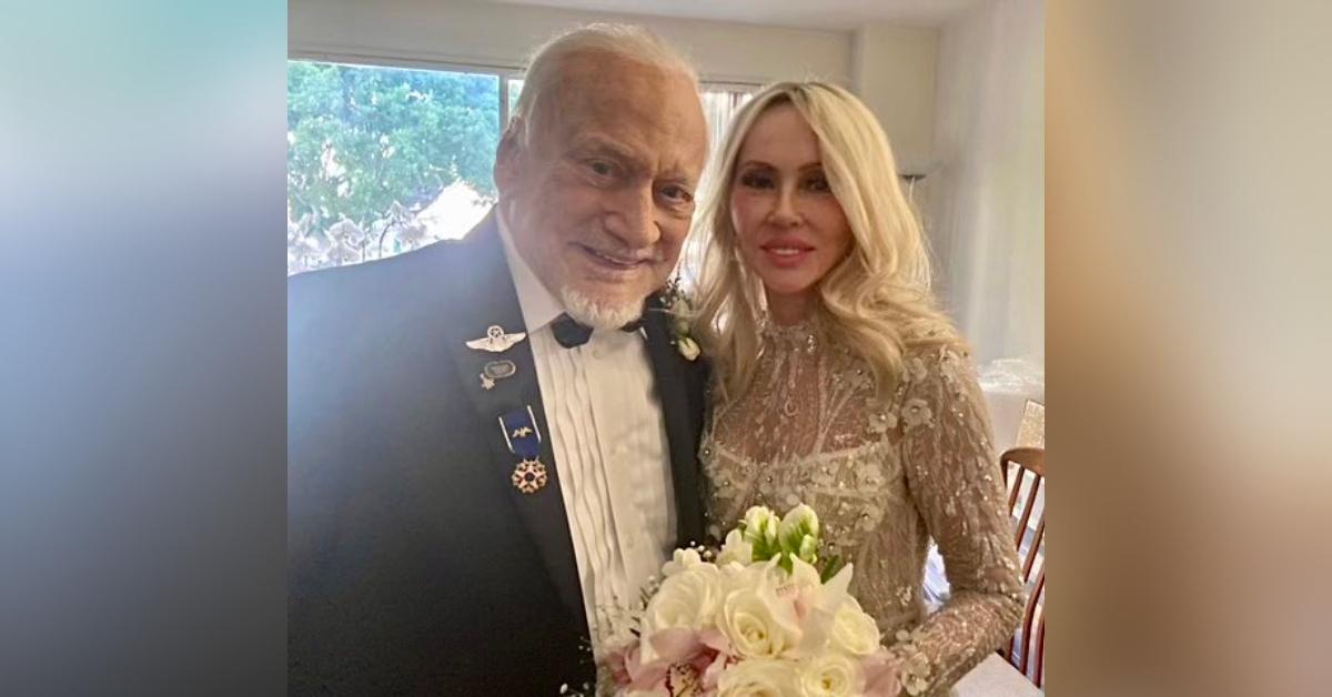 Photo of Buzz Aldrin and Anca Faur married in January 2023.