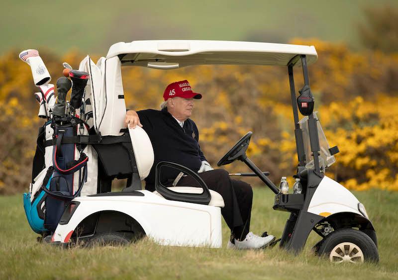 donald trump golf slammed game