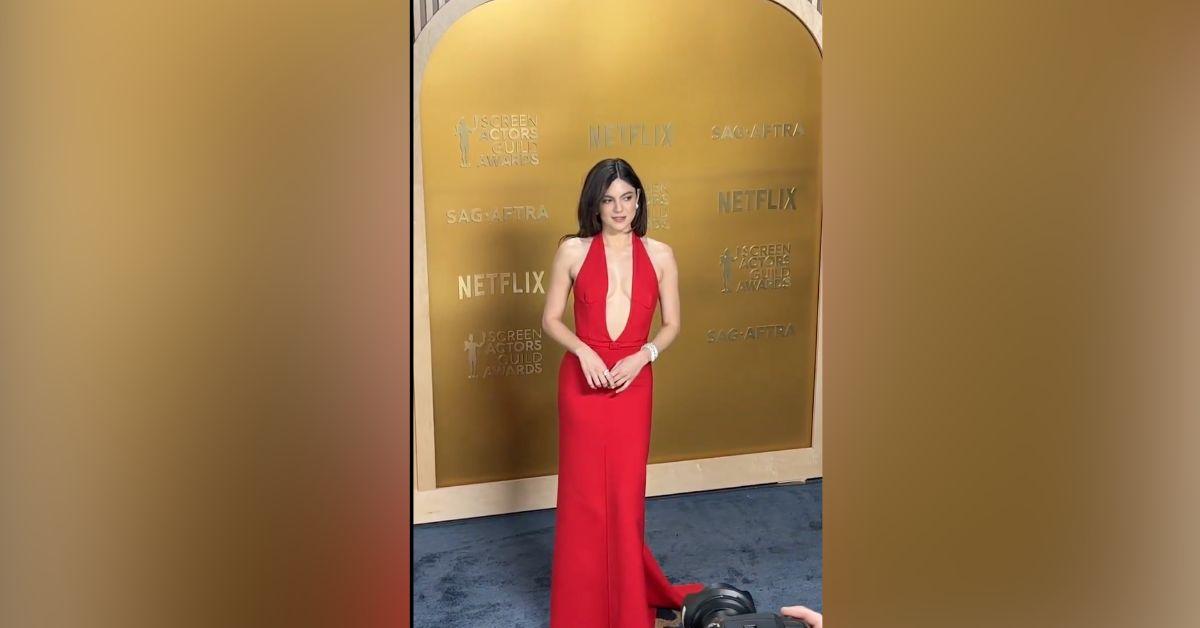 monica barbaro braless  sag awards