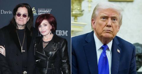Photo of Ozzy Osbourne, Sharon Osbourne and Donald Trump