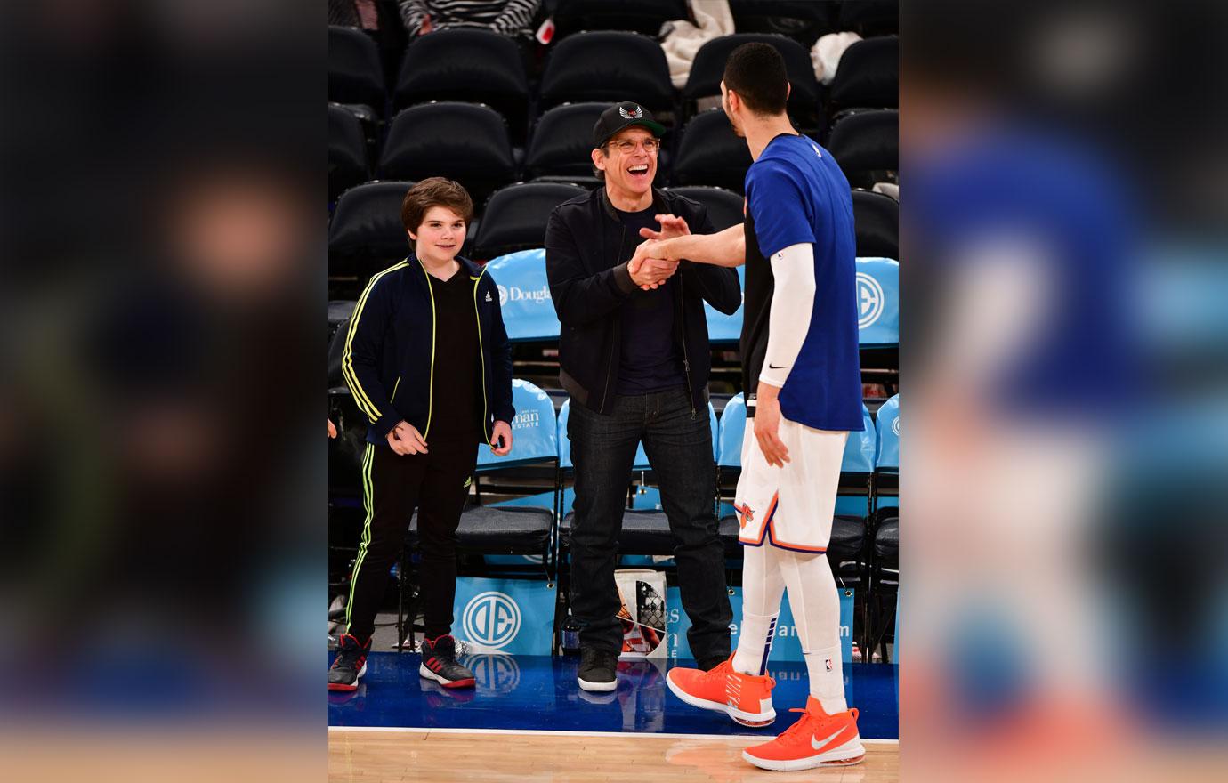 Jonah Hill Ben Stiller knicks game