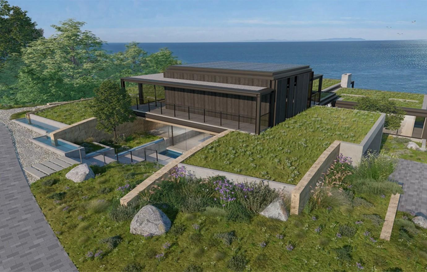 Image of Leonardo DiCaprio's new estate has scenic ocean views.