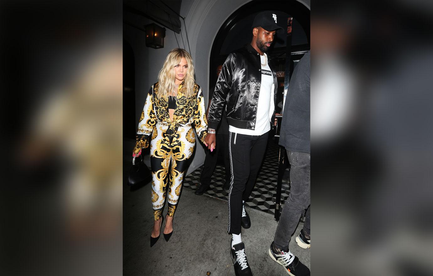 khloe kardashian makes first public appearance tristan thompson allegedly welcomed baby no