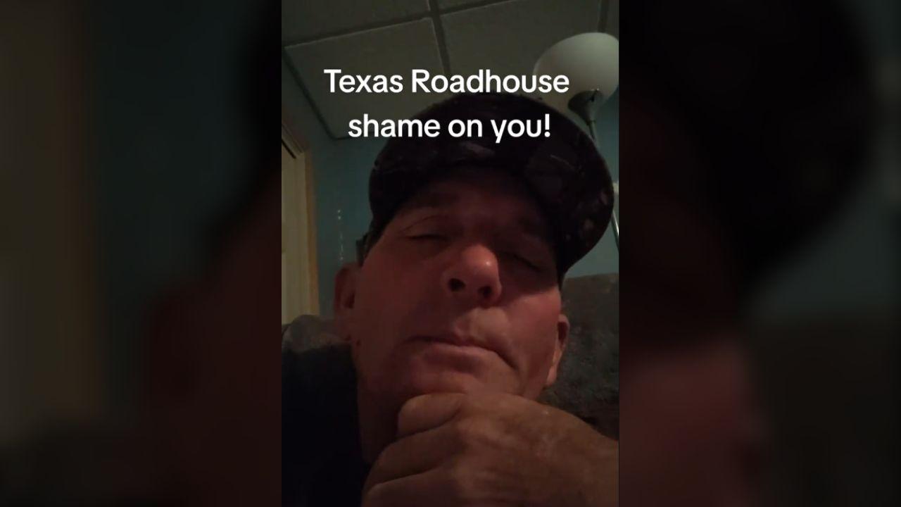 Image of a man spent $30 on filet mignon at Texas Roadhouse.