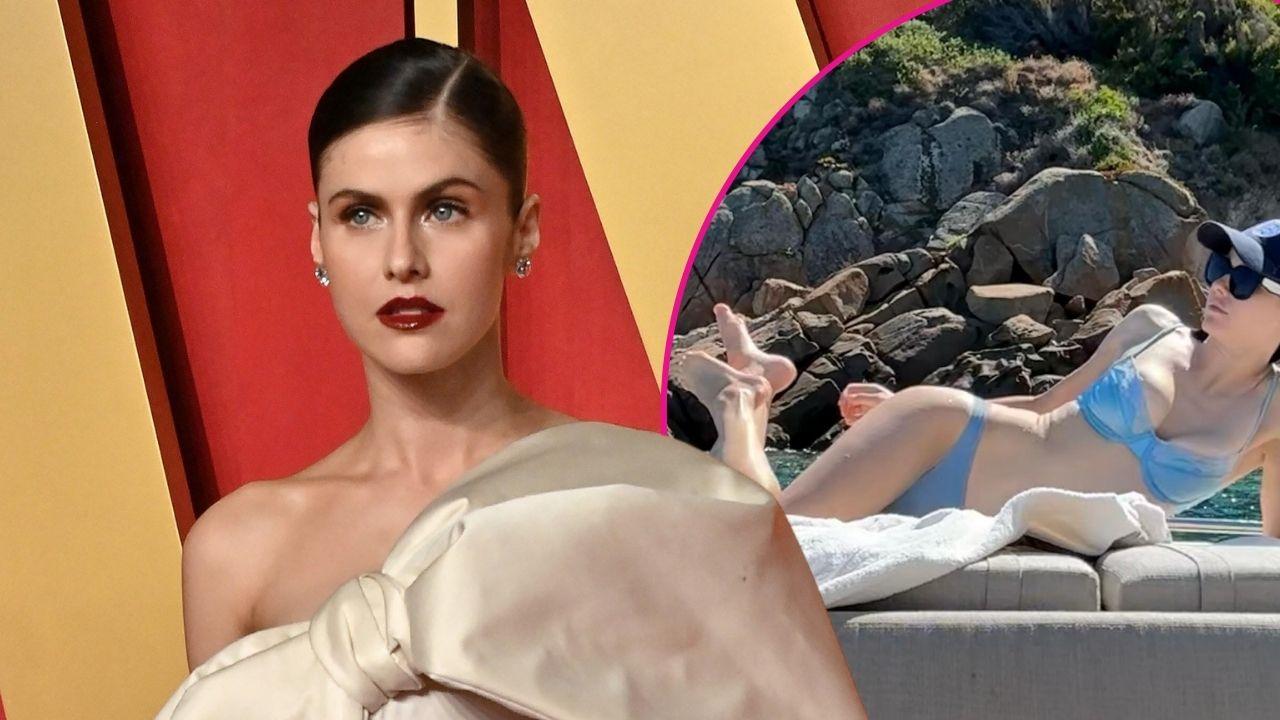 bikini clad alexandra daddario gushes great august boat