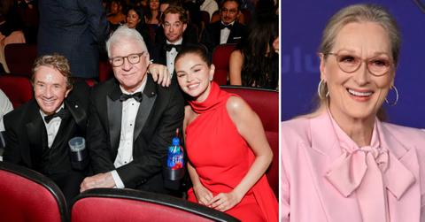 Photo of Martin Short, Steve Martin and Selena Gomez and a photo of Meryl Streep