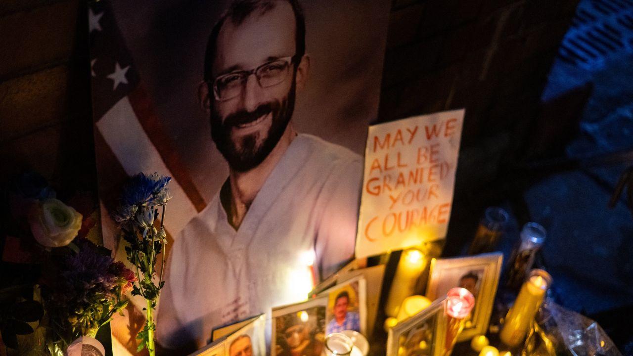 Photo of Thompson recalled the Minnesota ICE killings. 
