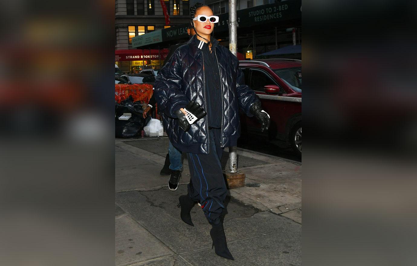 rihanna steps out shopping in soho with asap rocky after shutting down pregnancy rumors